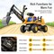 Black - Yellow Ride-On Bulldozer Toy for Kids with Front Digger Shovel